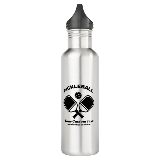 Pickleball Club Pickleball Paddle & Ball Custom 710 Ml Water Bottle (Left)