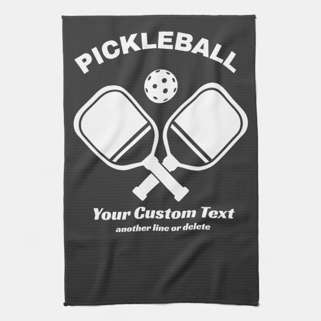 Pickleball Club Pickleball Paddle & Ball Custom Kitchen Towel (Vertical)