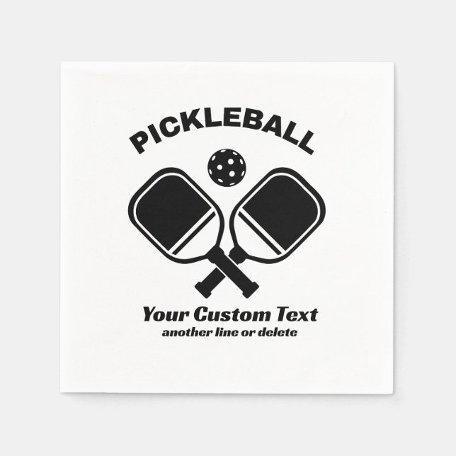 Pickleball Club Pickleball Paddle & Ball Custom Napkin (Front)