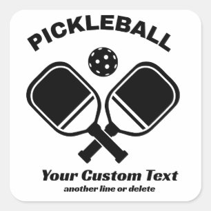 Pickleball Club Pickleball Paddle & Ball Custom Square Sticker