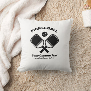 Pickleball Club Pickleball Paddle & Ball Custom Throw Pillow