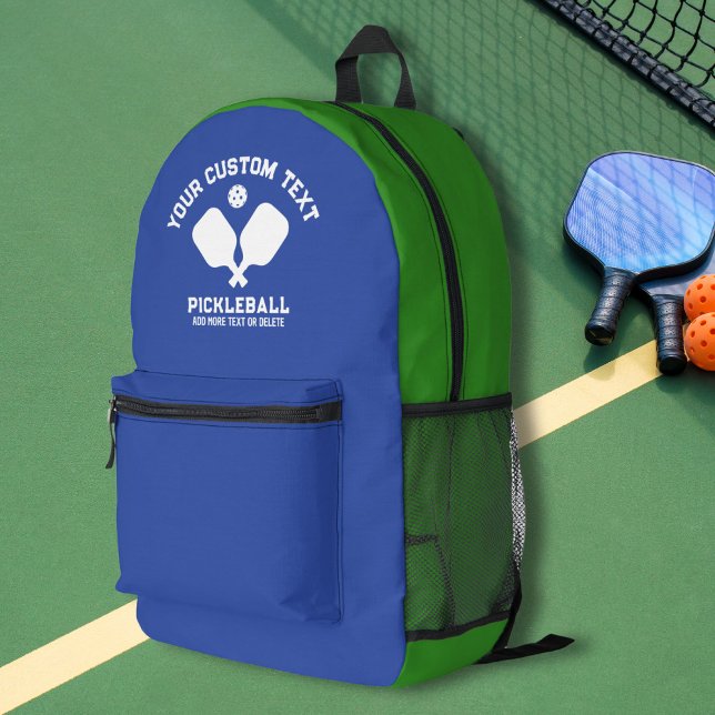 Pickleball Club Team Name Any Colours Personalized Printed Backpack (Creator Uploaded)