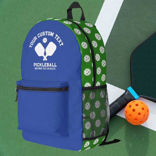 Pickleball Club Team Name Any Colours Personalized Printed Backpack (Creator Uploaded)