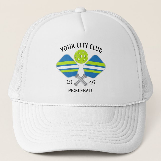 Pickleball Club Team Player Custom Pickle Gift Trucker Hat (Front)