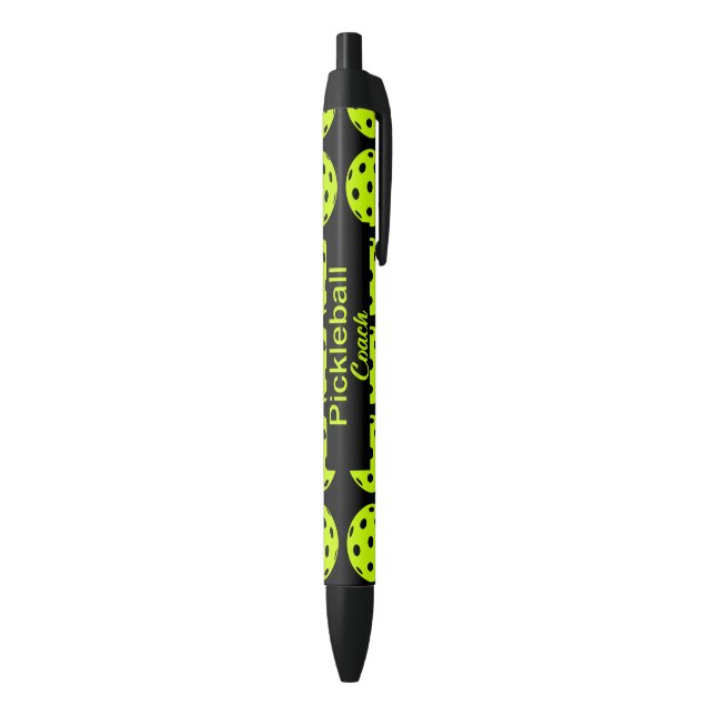 Pickleball Coach Yellow   Black Ink Pen (Bottom (Vertical))