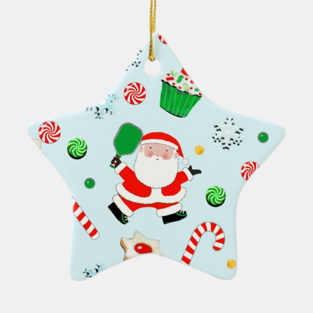 Pickleball Collectable Ceramic Ornament (Front)