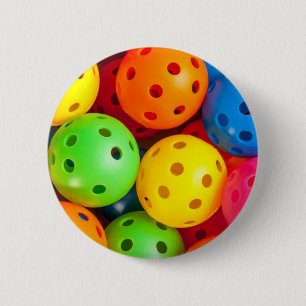 Pickleball Colourful 2 Inch Round Button