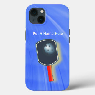 Pickleball Colourful Paddle and Ball personalize iPhone 13 Case