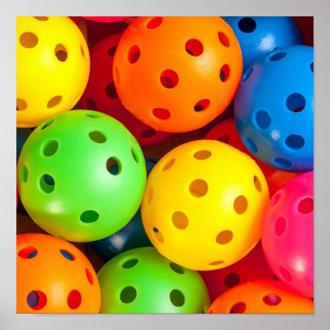 Pickleball Colourful Poster (Front)