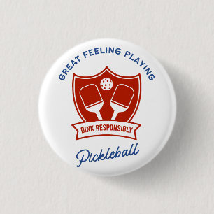 Pickleball cool design to wear 1 inch round button
