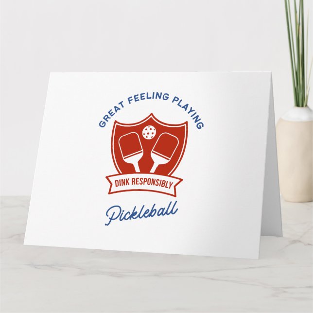 Pickleball cool design to wear card (Front)