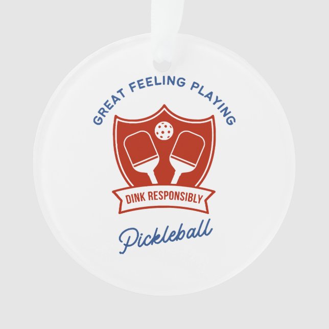 Pickleball cool design to wear ornament (Front)