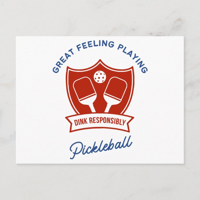 Pickleball cool design to wear postcard (Front)