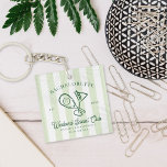 Pickleball Country Club | Bachelorette  Keychain<br><div class="desc">Personalize it for any special family member, friend, co-worker, teacher etc., to create a unique gift for birthdays, anniversaries, weddings, Christmas, Valentines or any day you want to show how much she or he means to you. This keepsake makes a wonderful gift for any occasion: mother's day, birthdays, newlyweds, grandparents...</div>