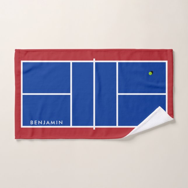 Pickleball Court Custom Name  Hand Towel (Hand Towel)
