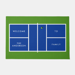 Pickleball Court Personalized Text Doormat