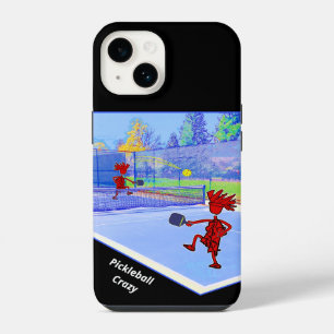 Pickleball Crazy Colourful Design iPhone 14 Case