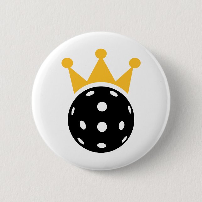 Pickleball crown 2 inch round button (Front)