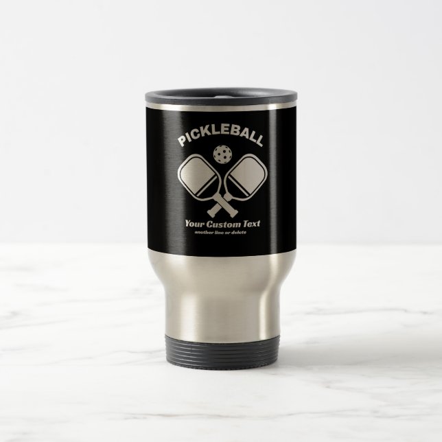 Pickleball  Custom Travel Mug (Center)