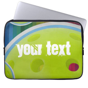 Pickleball Customize Personalize Pickle Ball Fun Laptop Sleeve