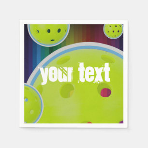 Pickleball Customize Personalize Pickle Ball Fun Napkin