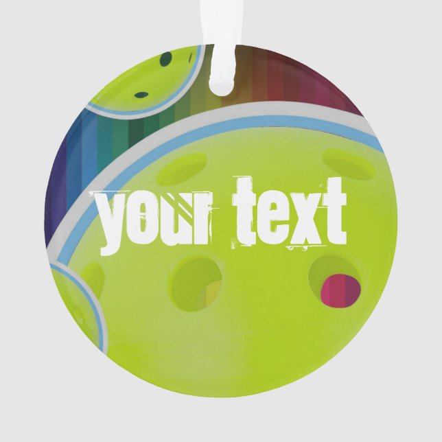 Pickleball Customize Personalize Pickle Ball Fun Ornament (Back)