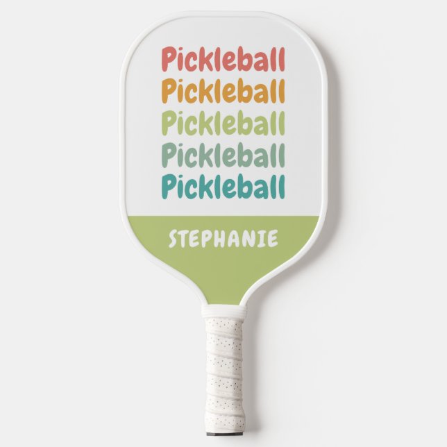 Pickleball Cute Pickleball Player Personalized Paddle (Front)