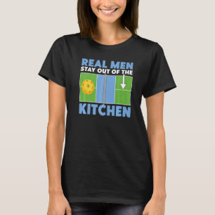 Pickleball Dad Father Real Men Stay Out Of The Kit T-Shirt