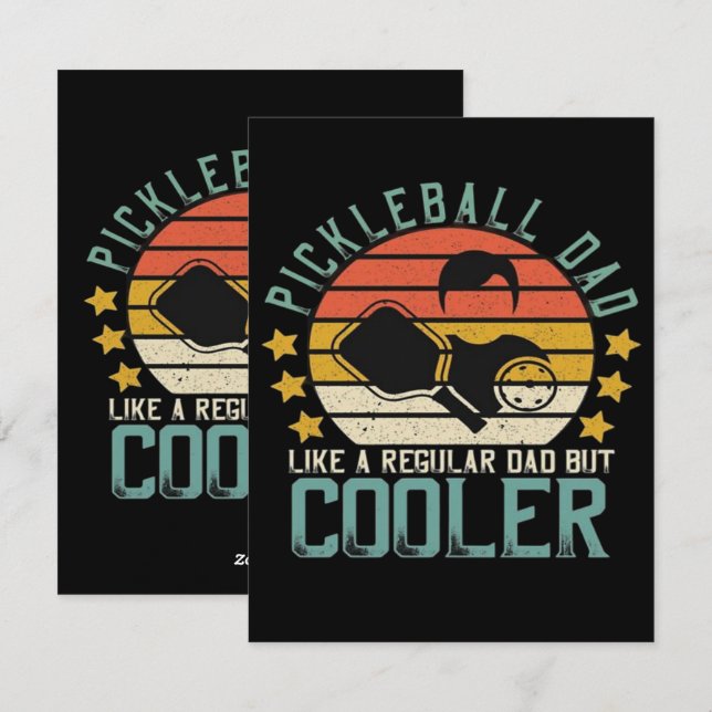 Pickleball Dad Like A Regular Dad But Cooler Holiday Card (Front/Back)