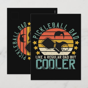 Pickleball Dad Like A Regular Dad But Cooler Holiday Postcard