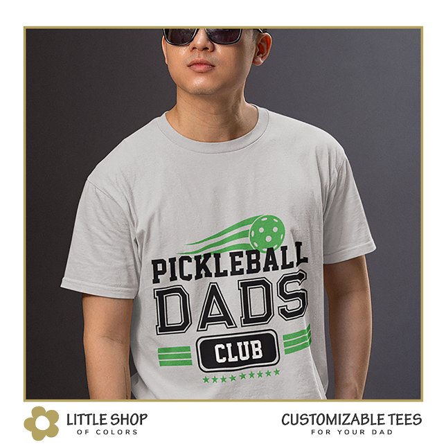 Pickleball Dads Club Varsity Style Customizable T-Shirt (Creator Uploaded)