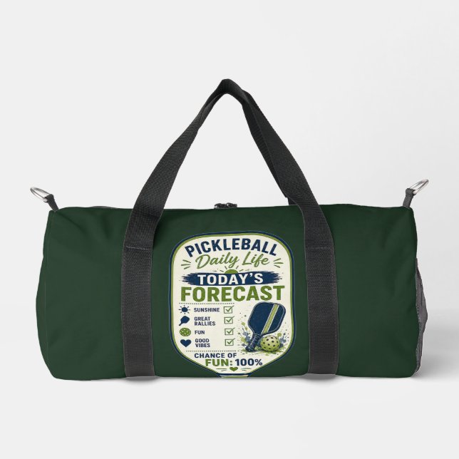 Pickleball Daily Forecast Duffle Bag (Front)