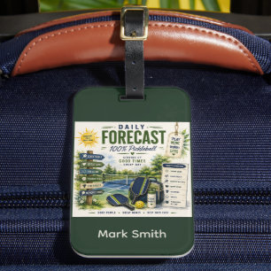 Pickleball Daily Forecast Luggage Tag
