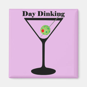 Pickleball Day Dinking Martini Pickleball Olive Magnet