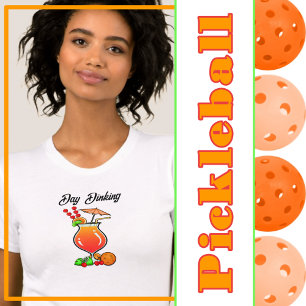 Pickleball Day Dinking Tropical Hurricane Cocktail T-Shirt