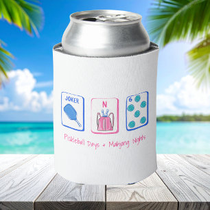 Pickleball Days & Mahjong Nights Personalized Can Cooler