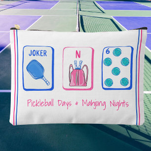 Pickleball Days & Mahjong Nights Personalized Tile Accessory Pouch