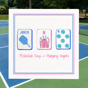 Pickleball Days & Mahjong Nights Tile Party Napkin