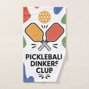 Pickleball Dinkers Club Paddle Graphic Sports Hand Towel