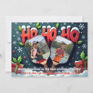 Pickleball Dinkin’ Through the Snow Holiday Card