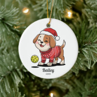 Pickleball Dog, Ugly Christmas Sweater, Your Photo