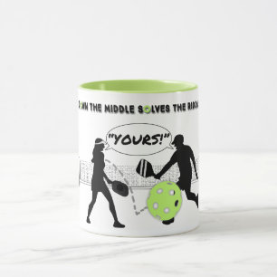Pickleball: Down the middle solves the riddle Mug