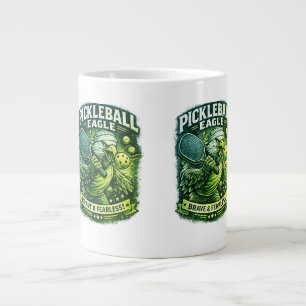 Pickleball Eagle Vintage Retro Shirt – Brave & Fea Large Coffee Mug