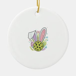 Pickleball Easter T-Shirt Ceramic Ornament