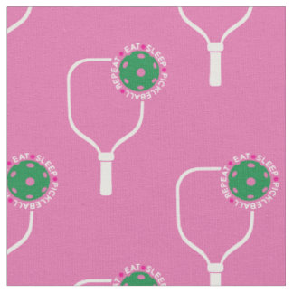 Pickleball: eat sleep, pickleball, pink fabric