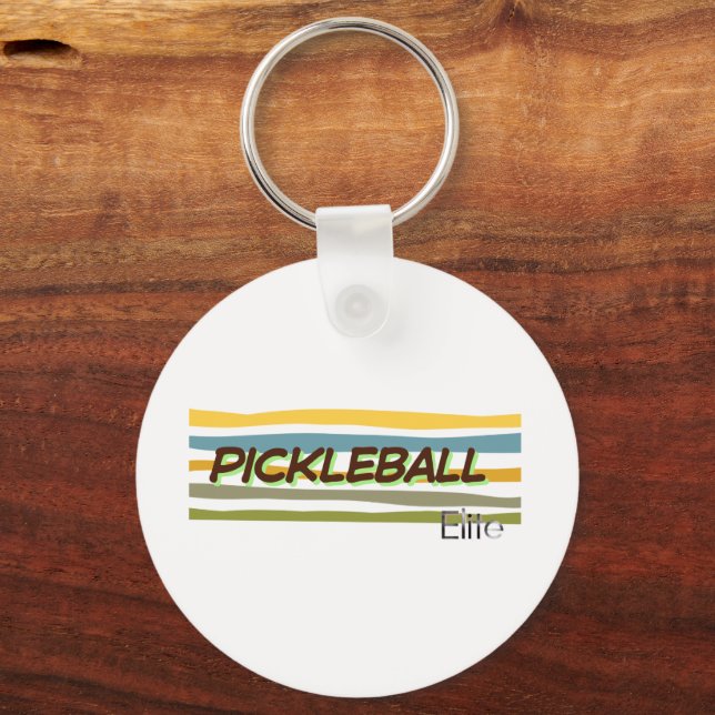 Pickleball Elite player sport Keychain (Front)