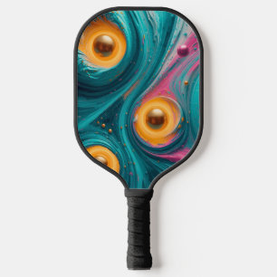 Pickleball Energy Swirl – Abstract Motion Poster Pickleball Paddle