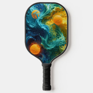 Pickleball Energy Swirl – Abstract Motion Poster Pickleball Paddle