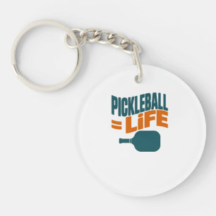 Pickleball Equals to Life Funny Player Keychain