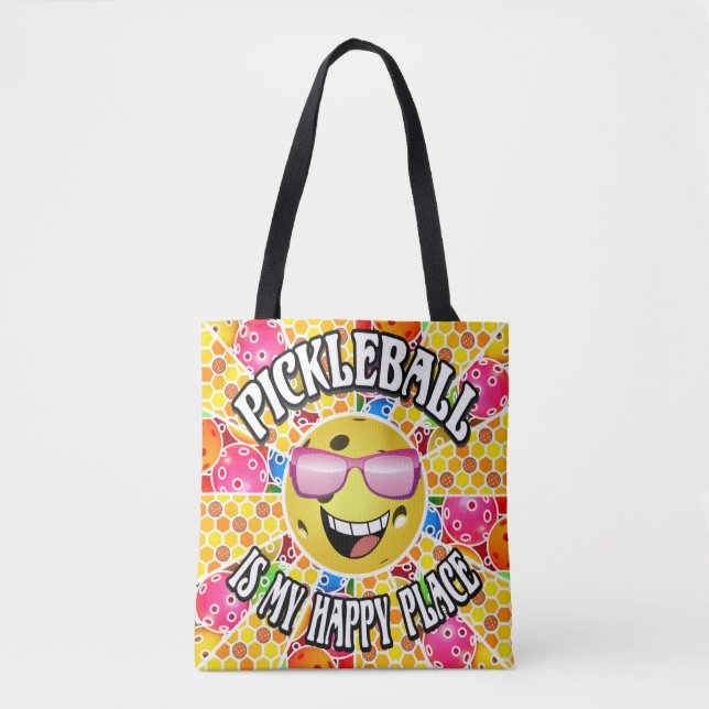 Pickleball est mon Sac fourre-tout de place heureu (Devant)